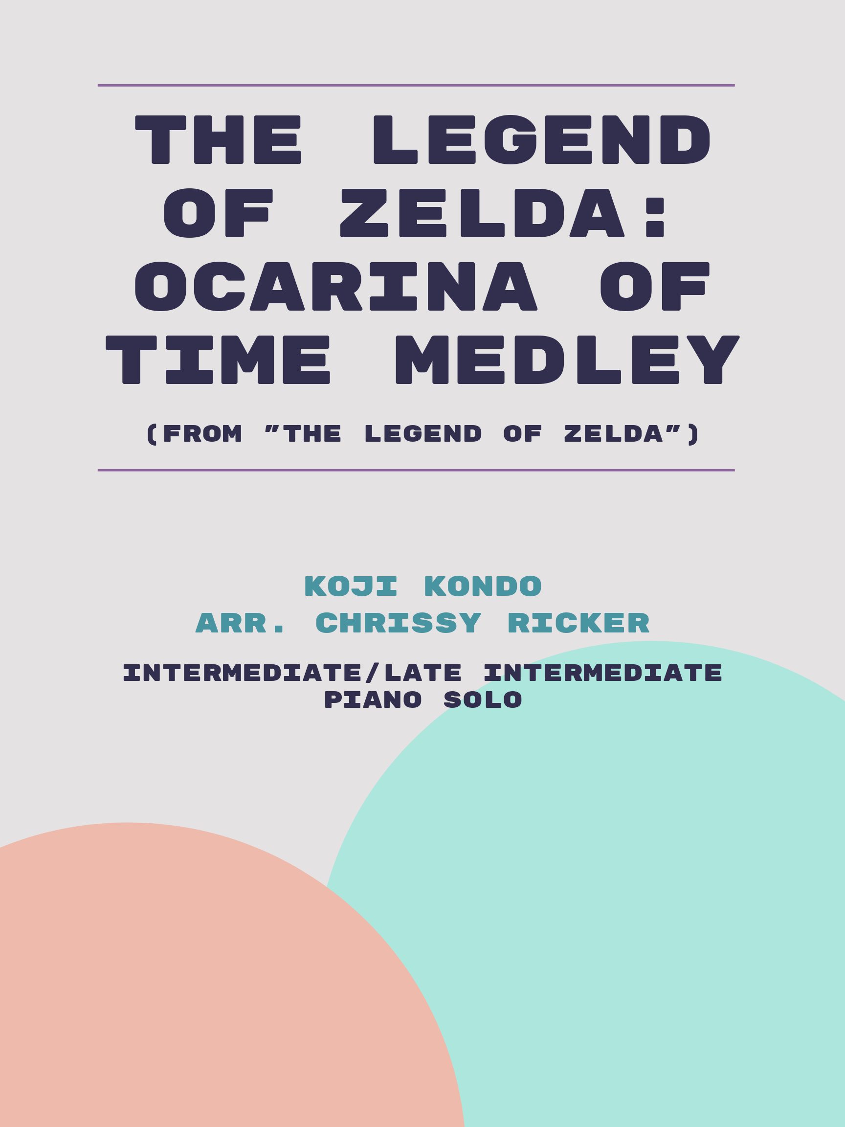 The Legend of Zelda: Ocarina of Time Medley Sample Page