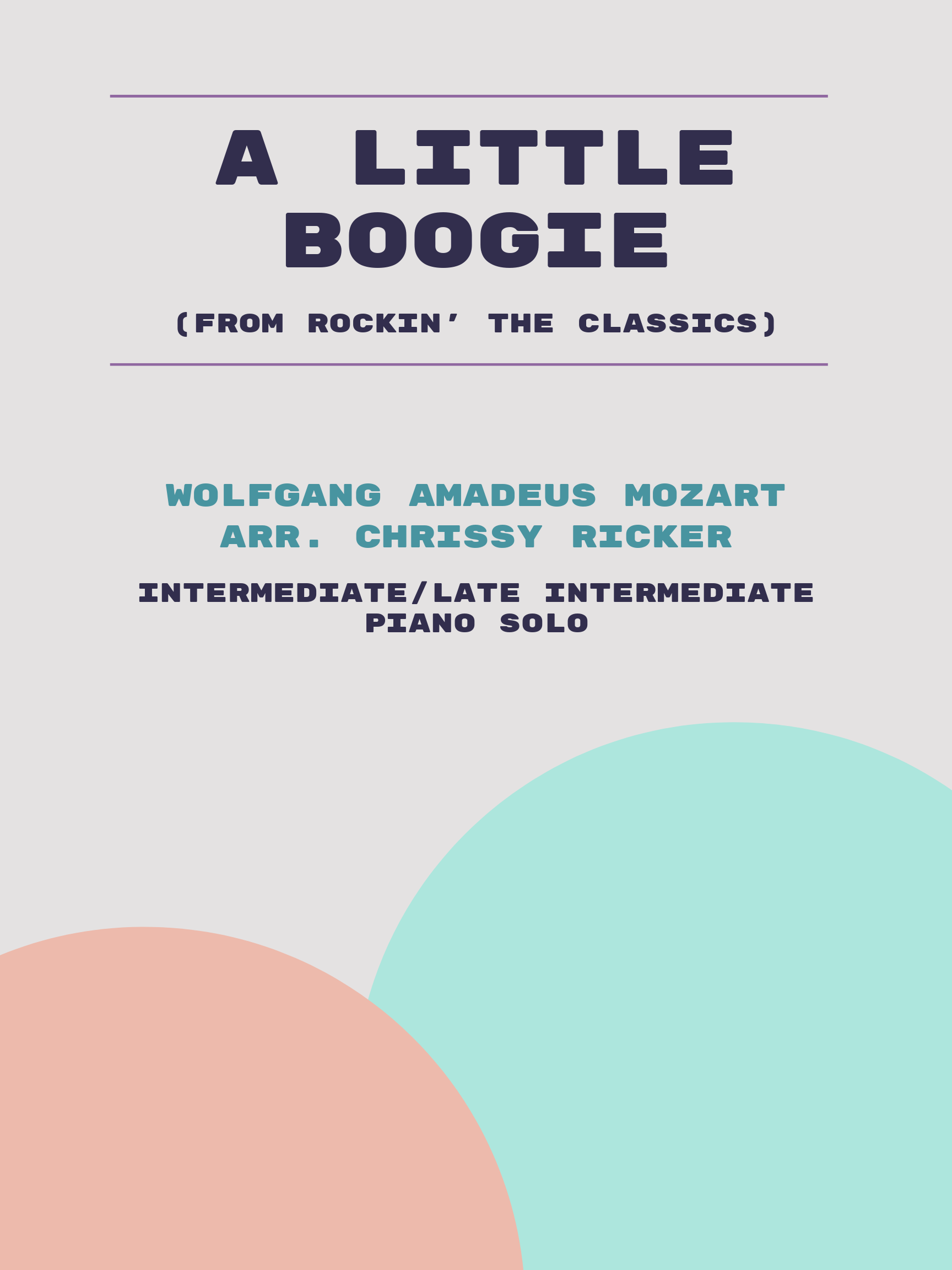 A Little Boogie Sample Page