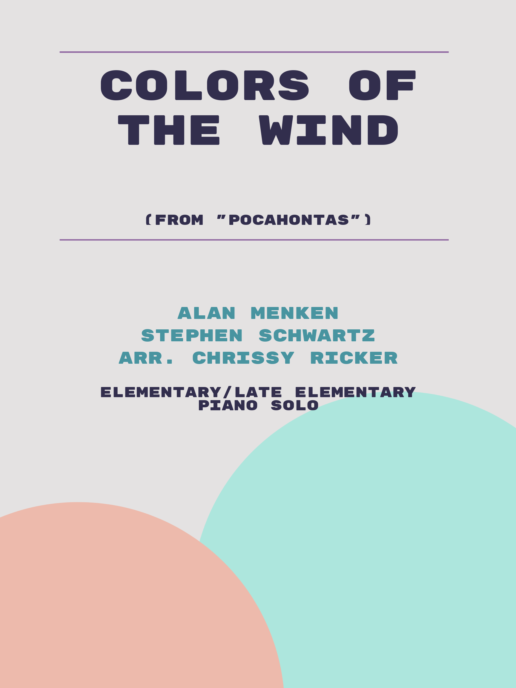 Colors of the Wind by Alan Menken, Stephen Schwartz