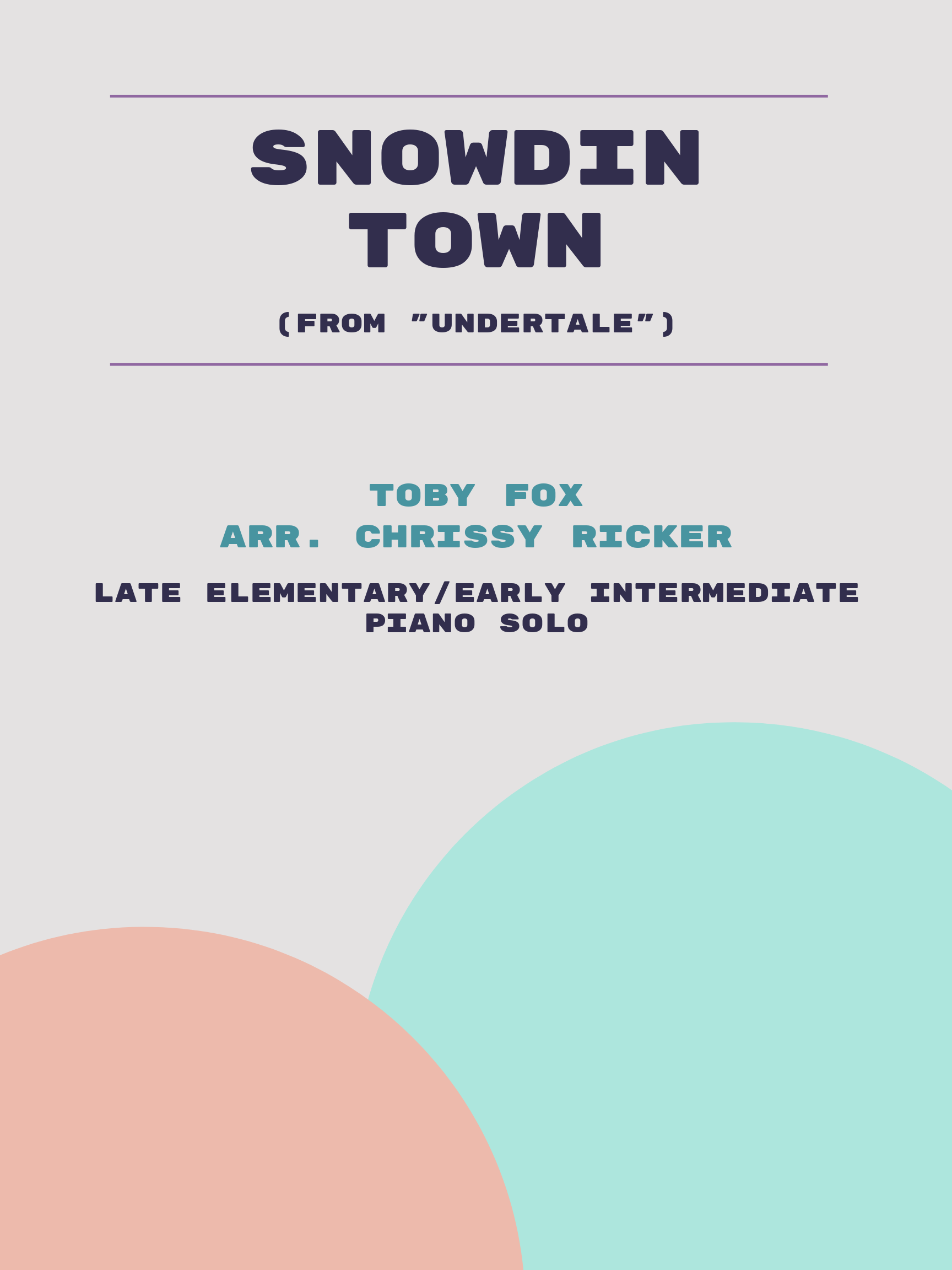 Snowdin Town by Toby Fox