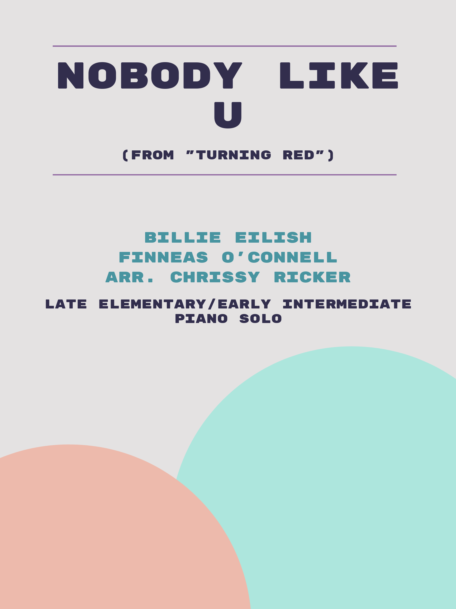 Nobody Like U by Billie Eilish, Finneas O'Connell