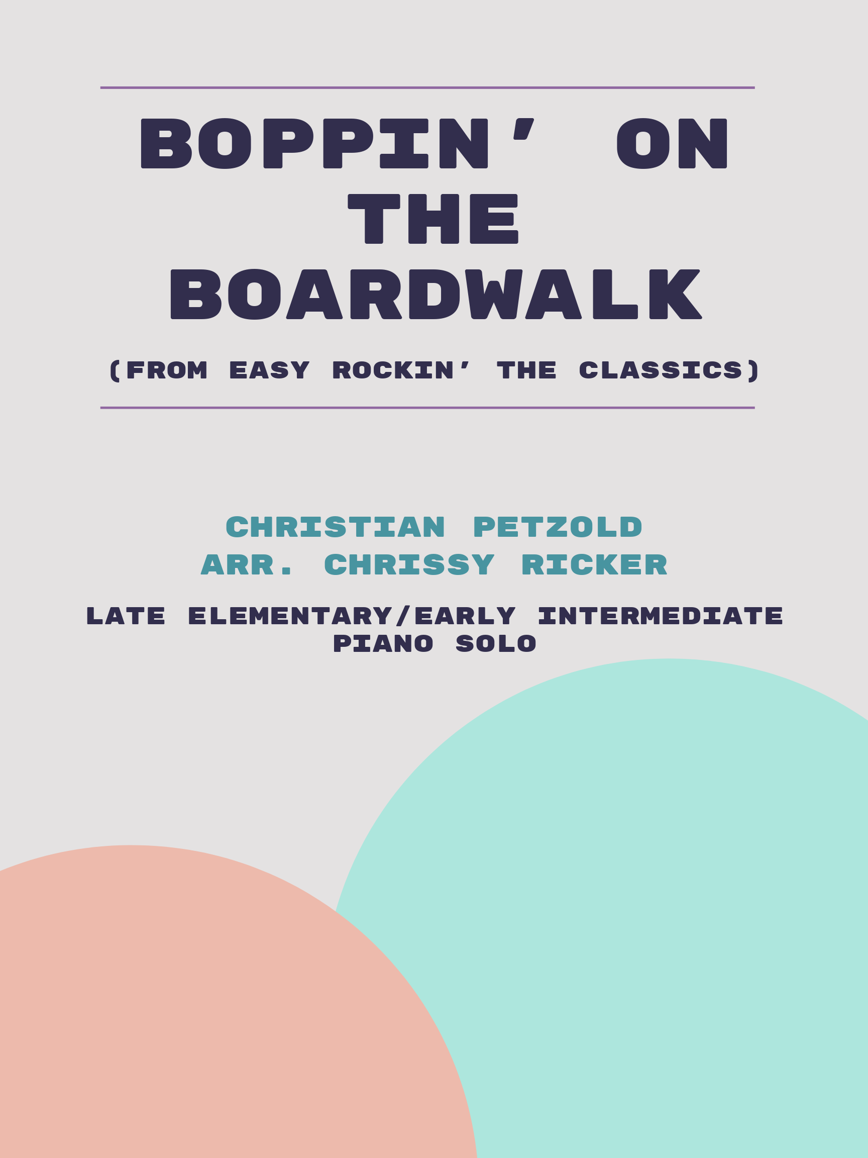 Boppin' on the Boardwalk Sample Page