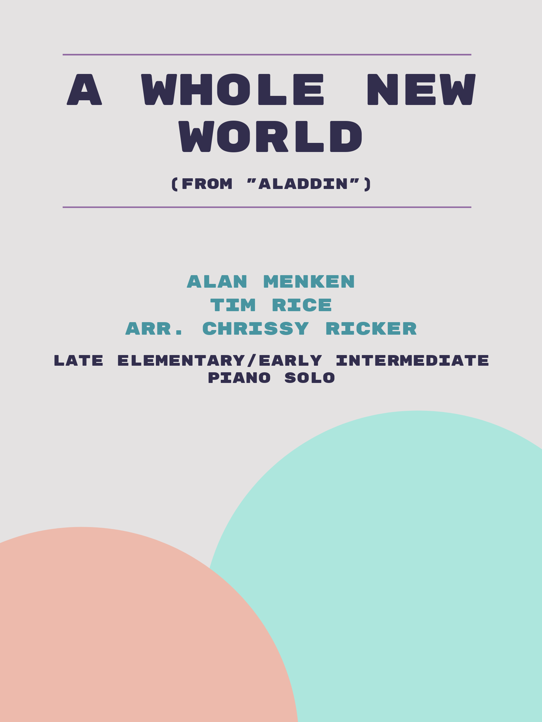 A Whole New World by Alan Menken, Tim Rice
