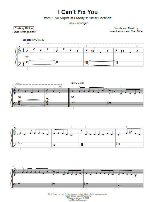 I Can't Fix You Sample Page