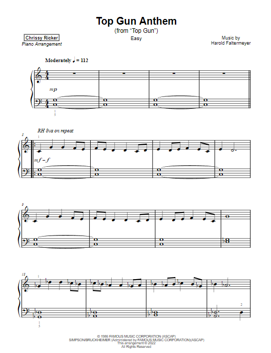 Top Gun Anthem Sample Page