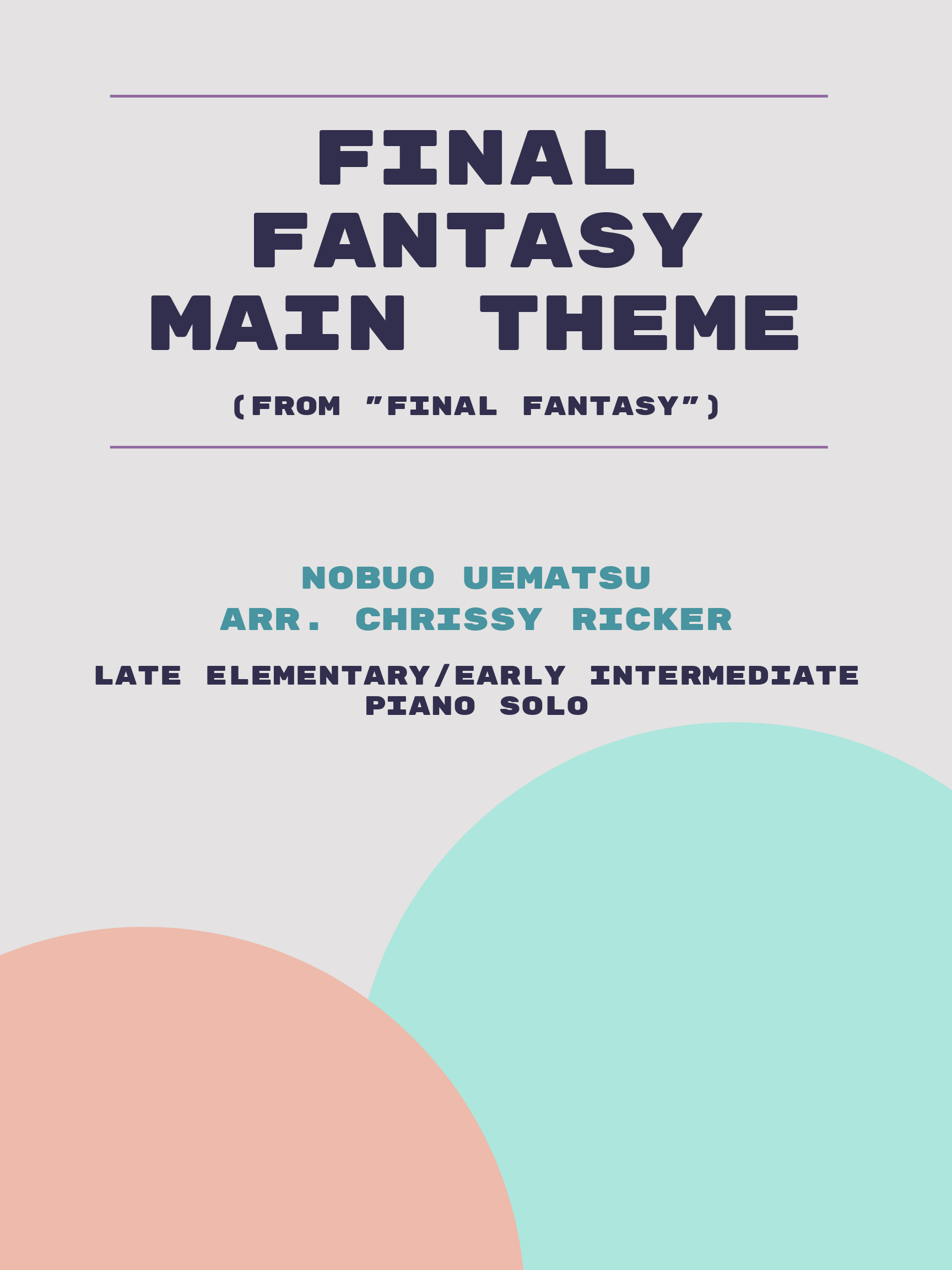 Final Fantasy Main Theme Sample Page