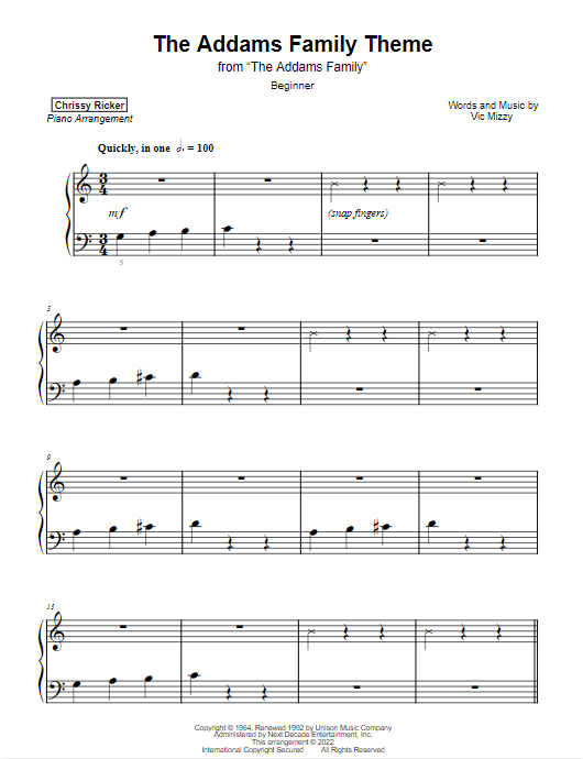 The Addams Family Theme Sample Page
