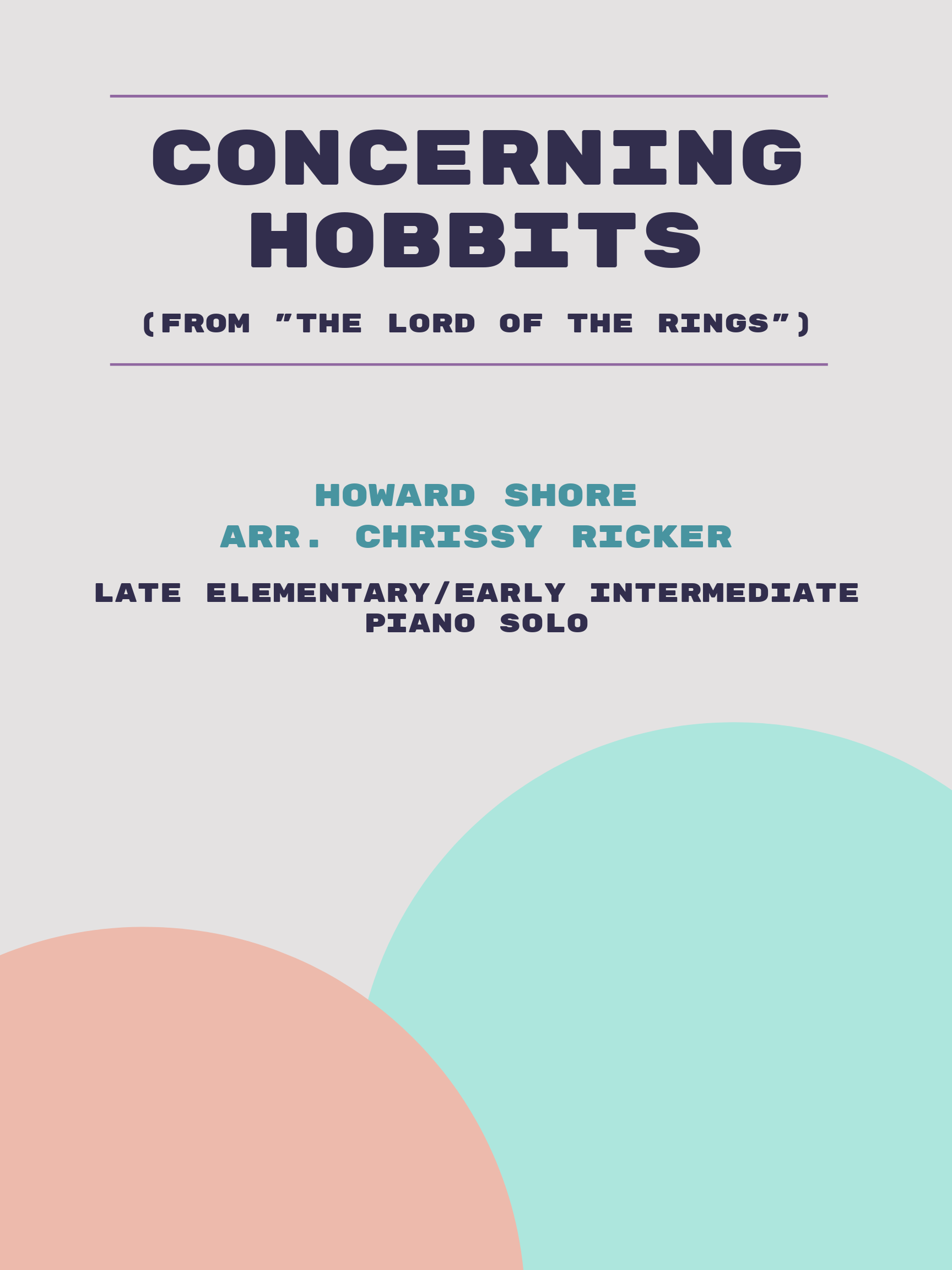 Concerning Hobbits by Howard Shore