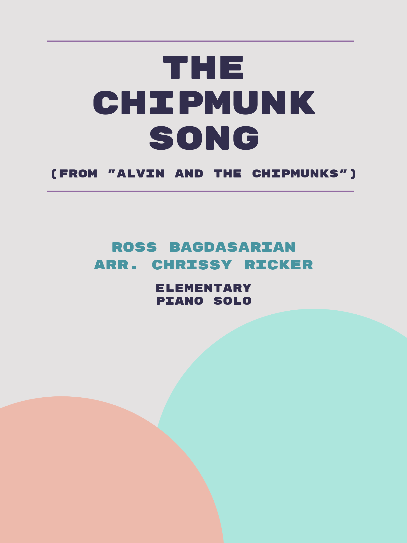 The Chipmunk Song Sample Page