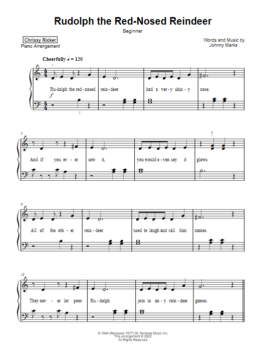Rudolph the Red-Nosed Reindeer Sample Page