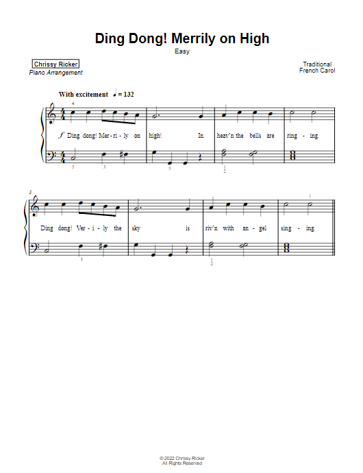 Ding Dong! Merrily on High Sample Page