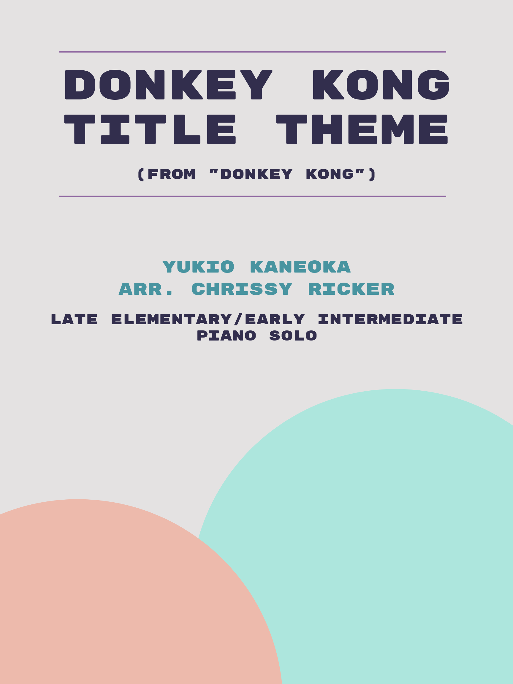 Donkey Kong Title Theme by Yukio Kaneoka