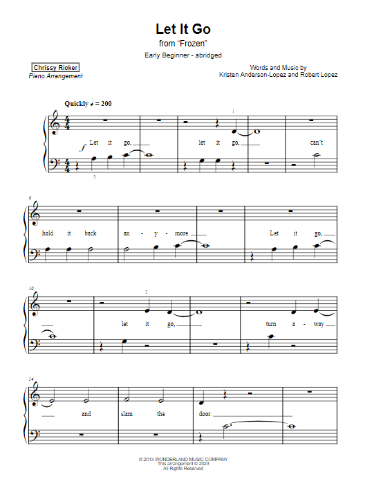 Let It Go Sample Page
