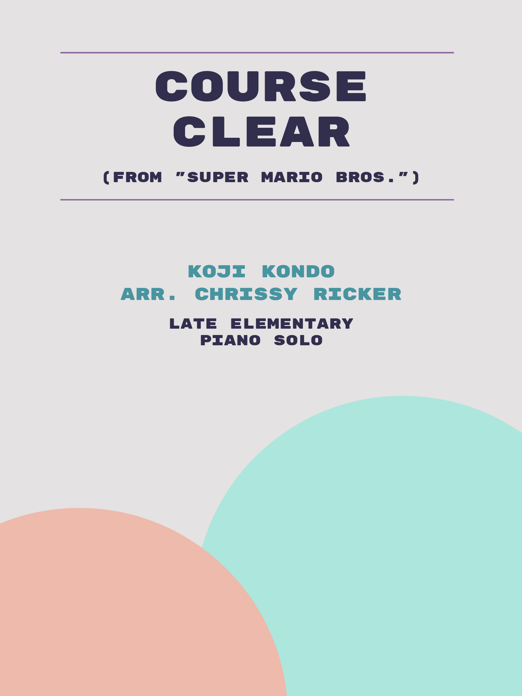Course Clear by Koji Kondo