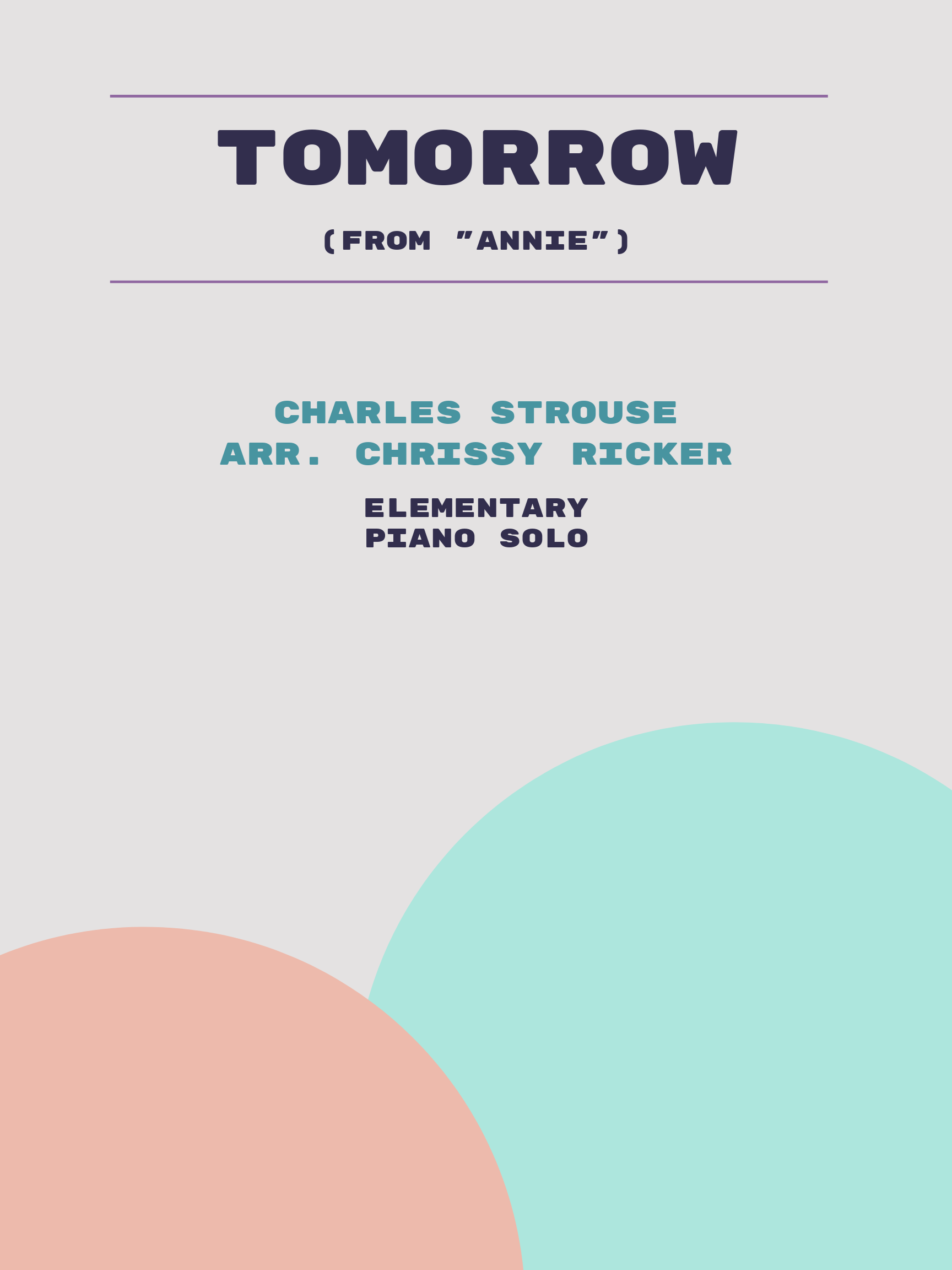 Tomorrow by Charles Strouse