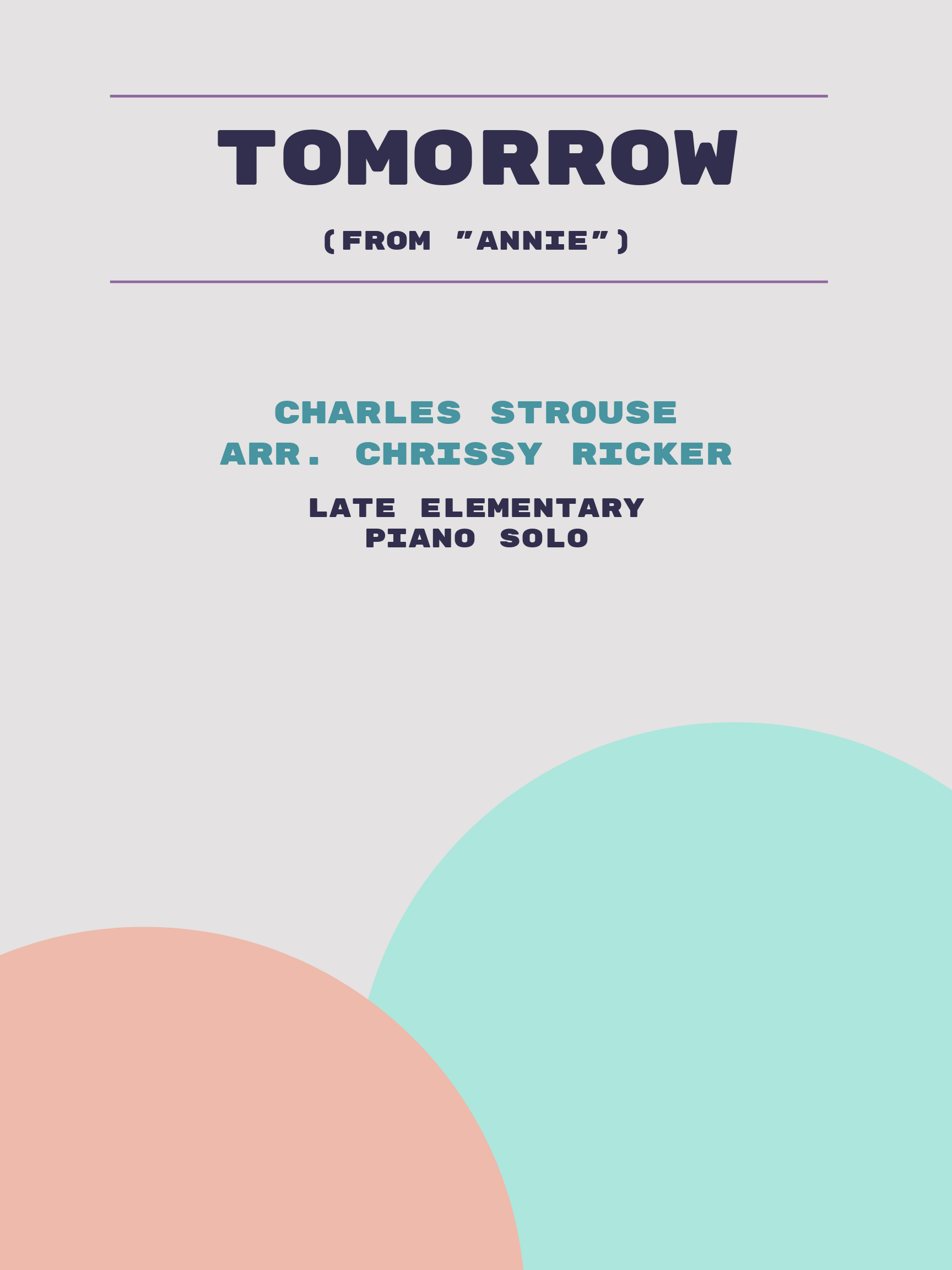 Tomorrow by Charles Strouse