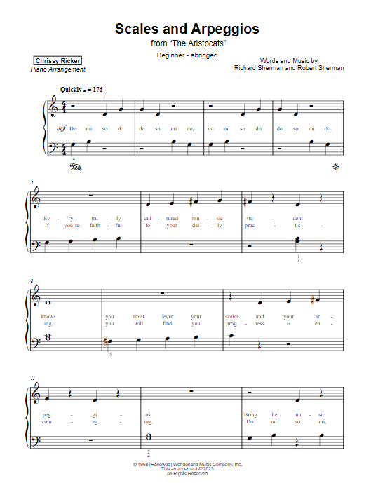 Scales and Arpeggios Sample Page
