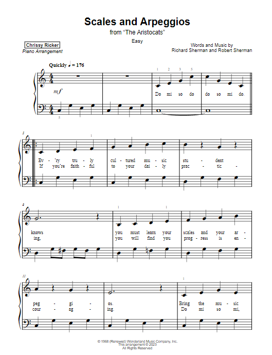 Scales and Arpeggios Sample Page