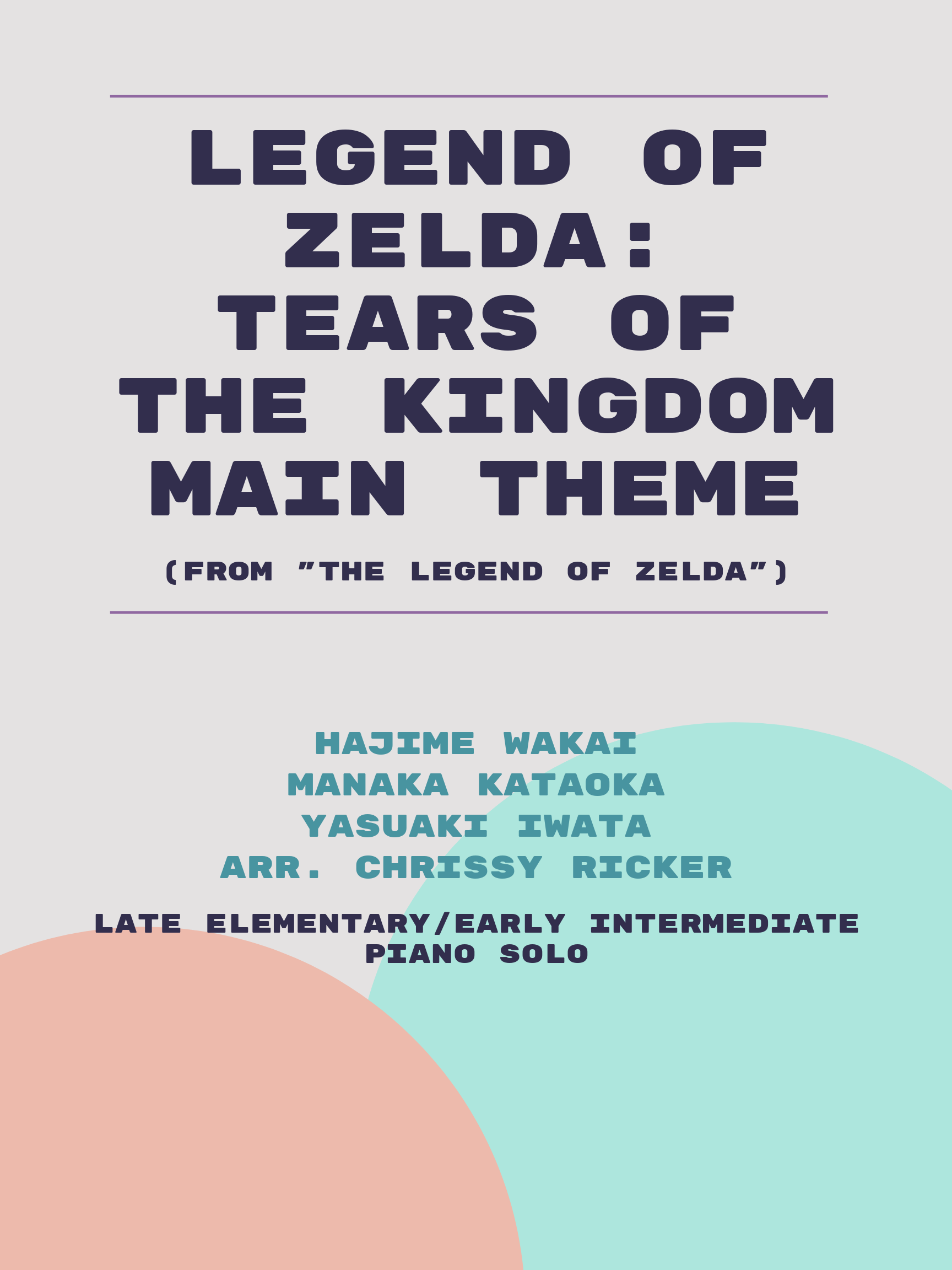 Legend of Zelda: Tears of the Kingdom Main Theme by Hajime Wakai, Manaka Kataoka, Yasuaki Iwata