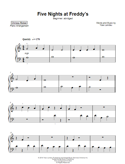 Free Five Nights At Freddy's by The Living Tombstone sheet music