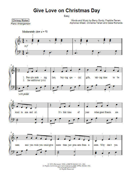 Give Love on Christmas Day Sample Page