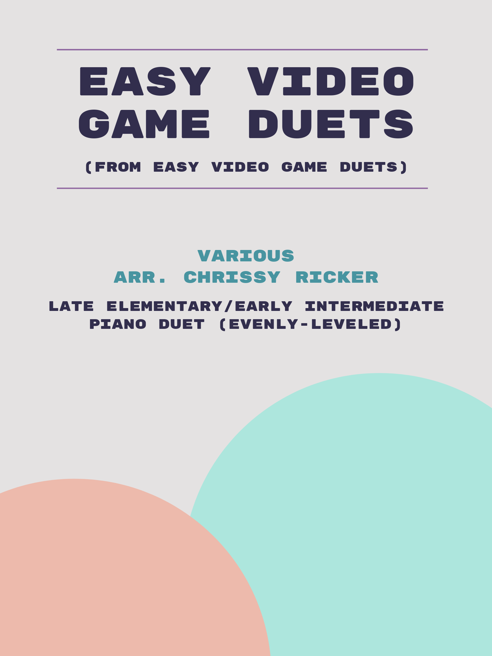 Easy Video Game Duets by Various