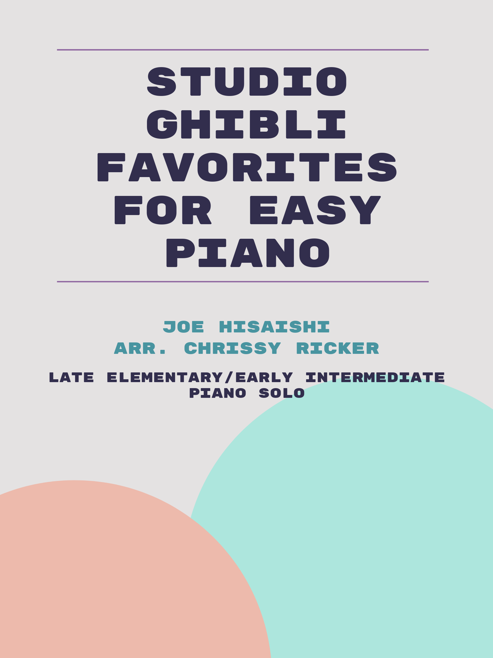 Studio Ghibli Favorites for Easy Piano by Joe Hisaishi