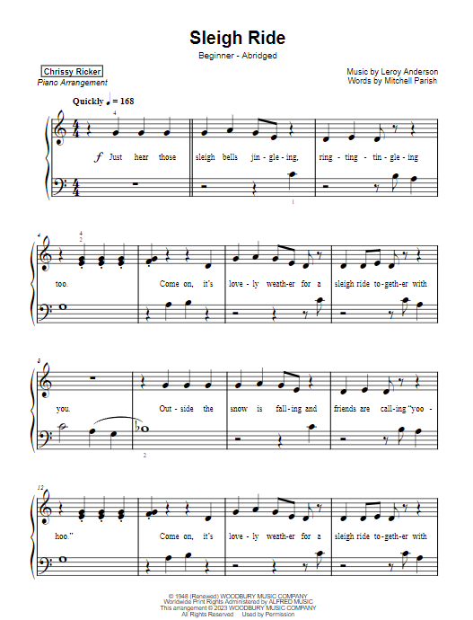 Sleigh Ride Sample Page