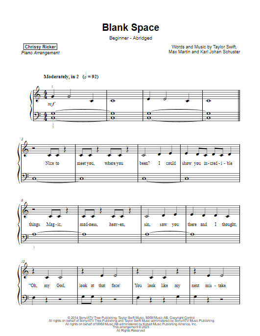Blank Space Sample Page