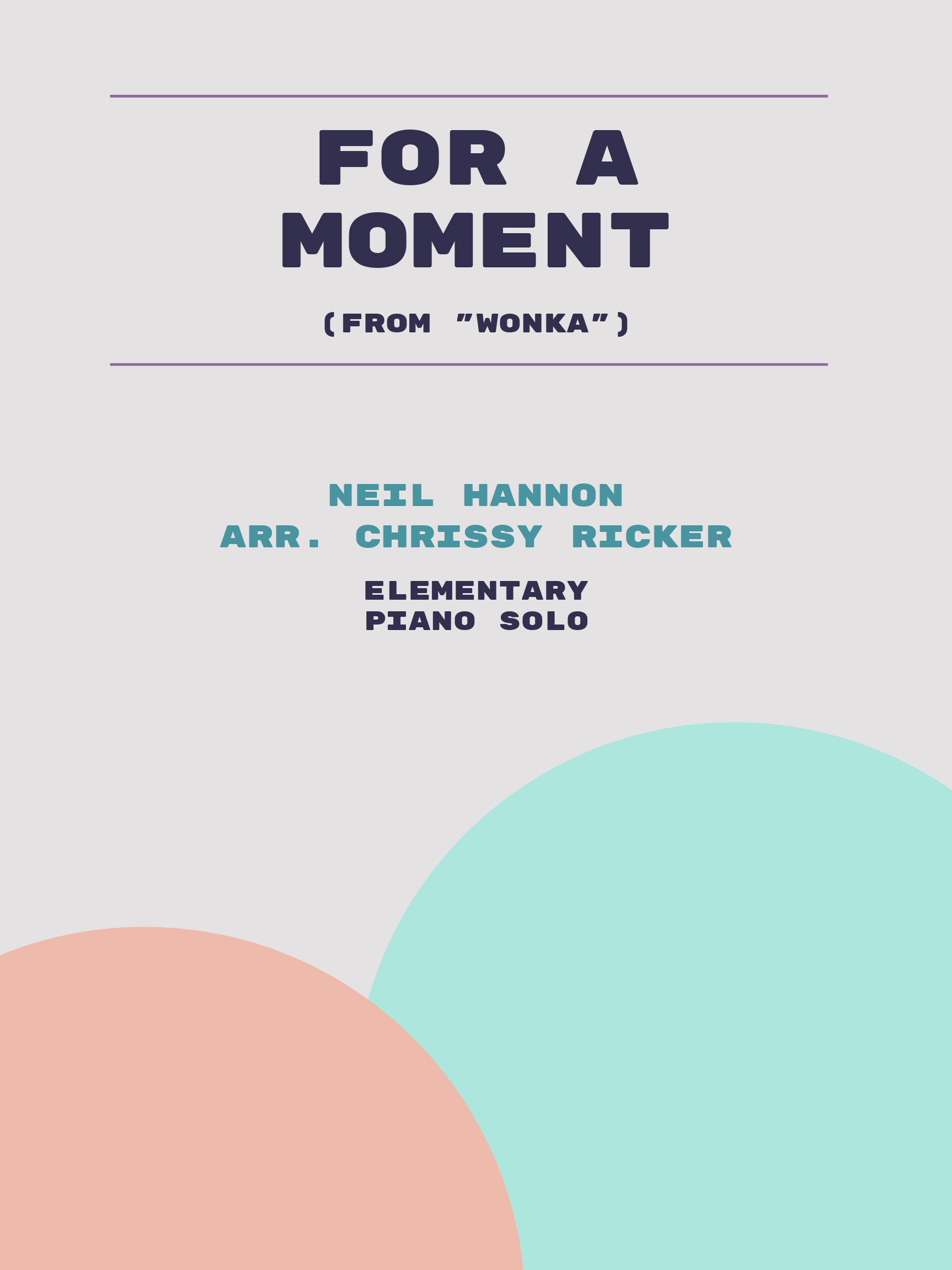 For a Moment by Neil Hannon