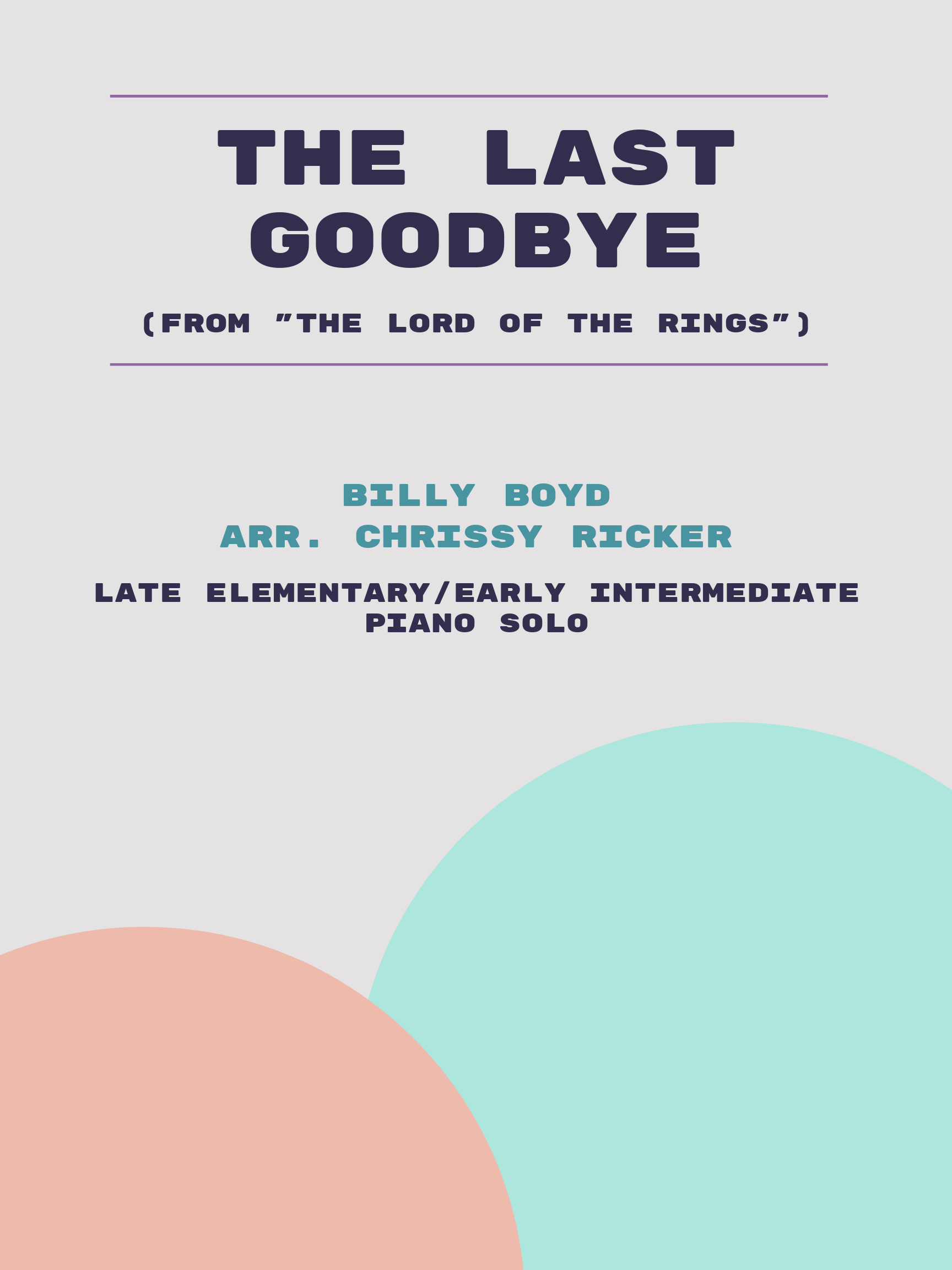 The Last Goodbye by Billy Boyd
