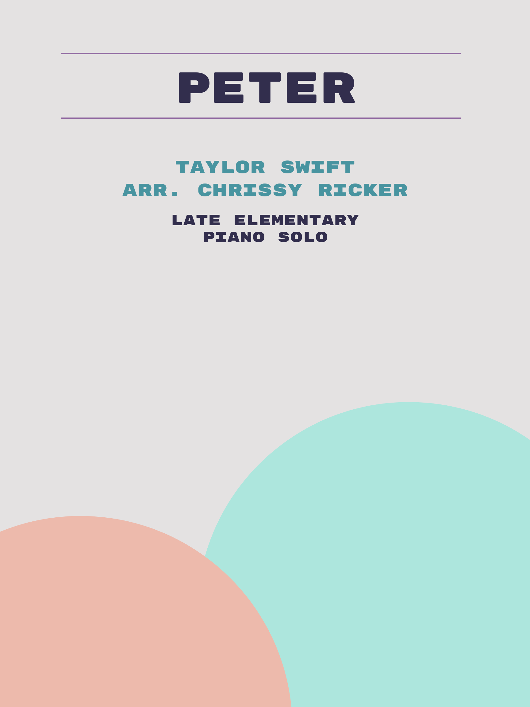 Peter by Taylor Swift