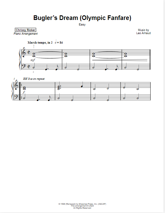 Bugler's Dream (Olympic Fanfare) Sample Page