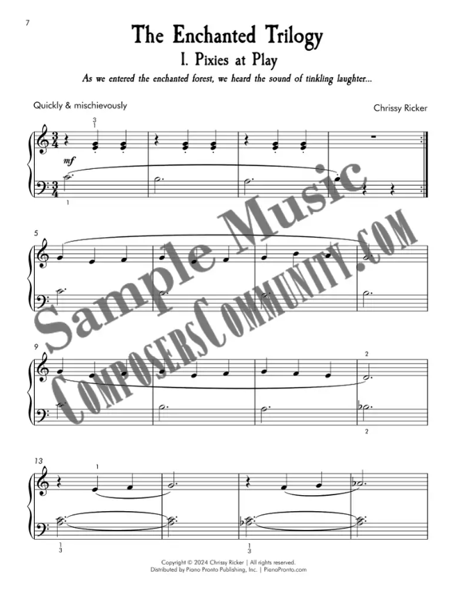 Pixies at Play Sample Page
