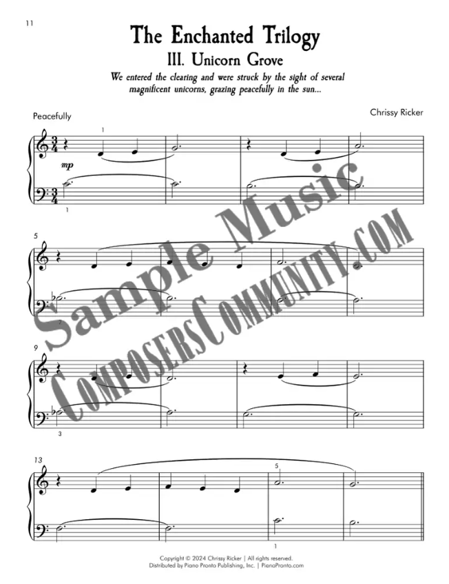 Unicorn Grove Sample Page