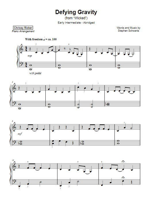 Defying Gravity Sample Page