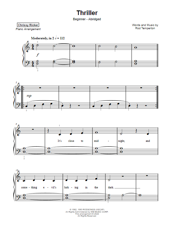 Thriller Sample Page