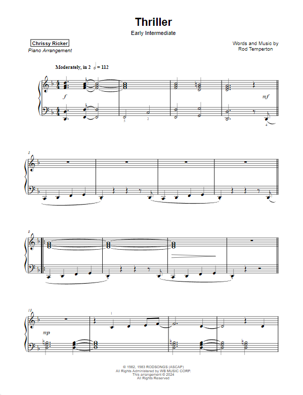 Thriller Sample Page