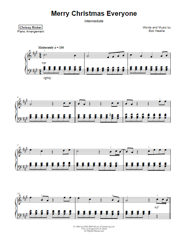 Merry Christmas Everyone Sample Page