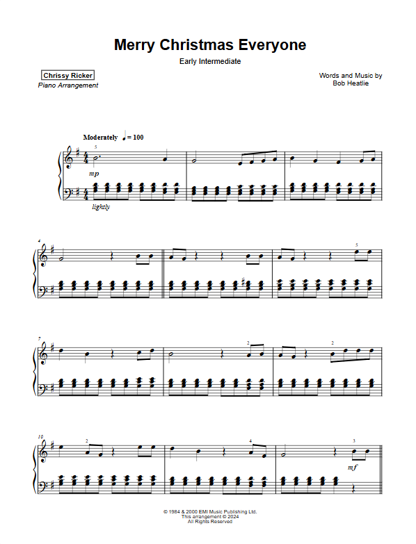 Merry Christmas Everyone Sample Page