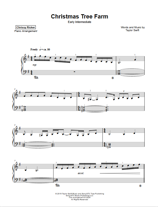Christmas Tree Farm Sample Page