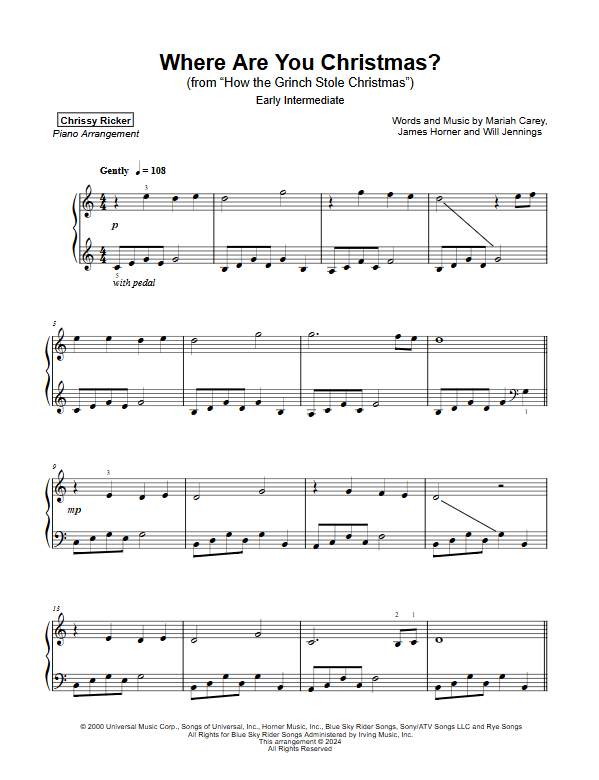 Where Are You Christmas? Sample Page
