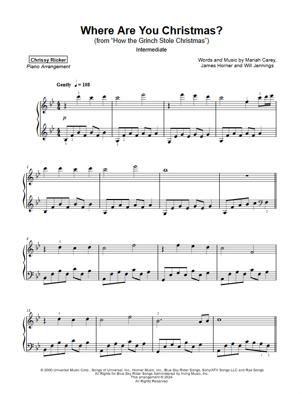 Where Are You Christmas? Sample Page