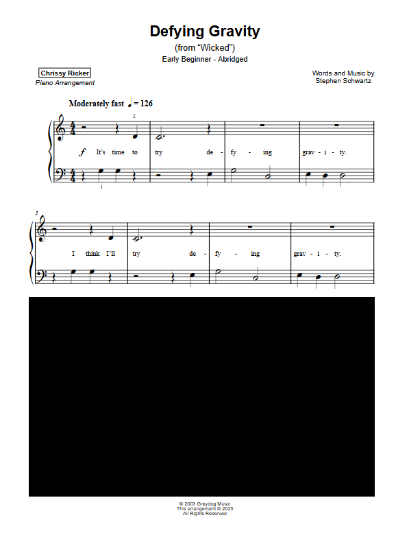 Defying Gravity Sample Page