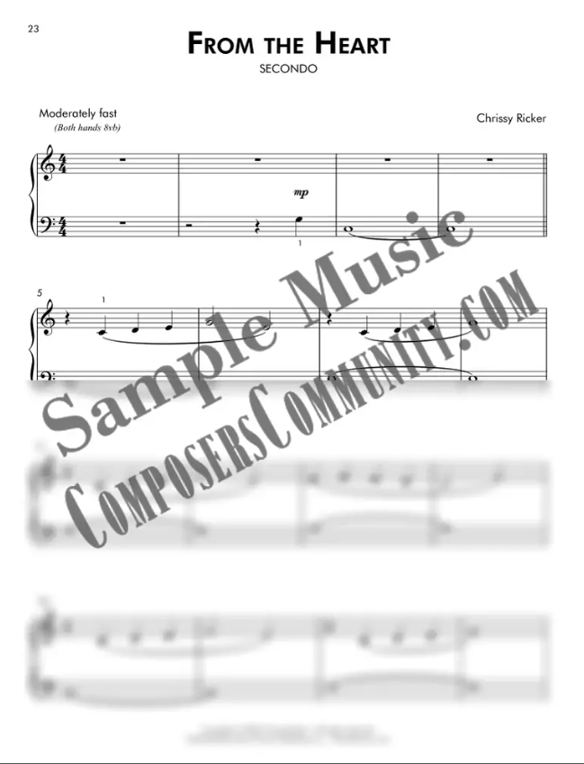 From the Heart Sample Page