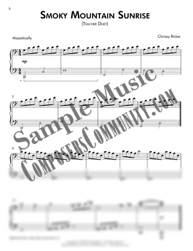 Smoky Mountain Sunrise Sample Page