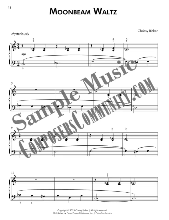 Moonbeam Waltz Sample Page