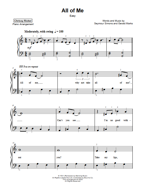 All of Me Sample Page