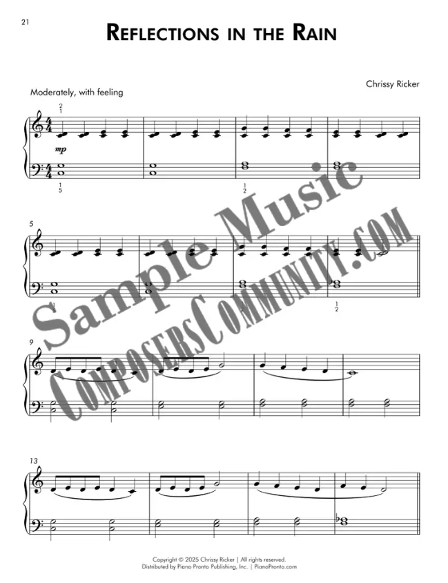 Reflections in the Rain Sample Page