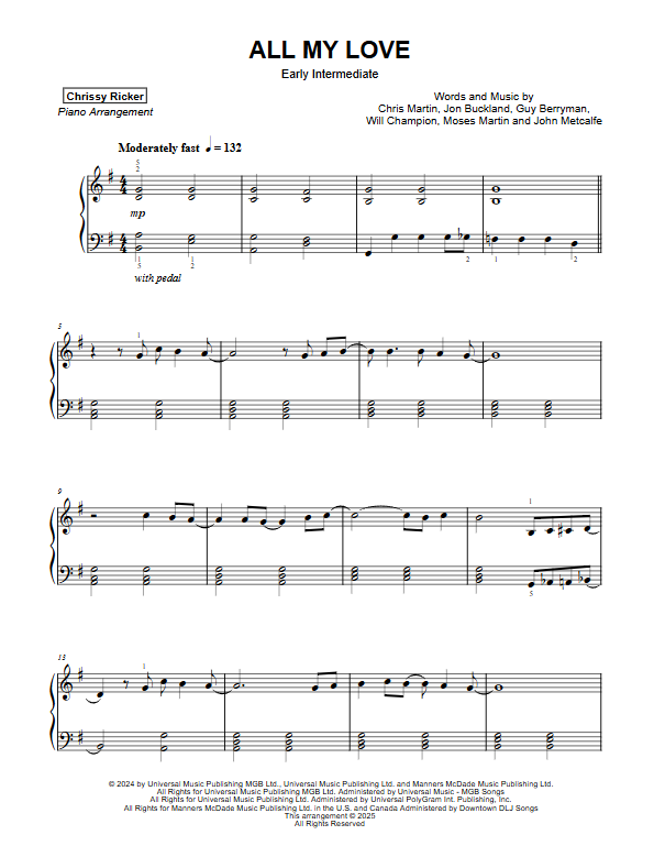 All My Love Sample Page